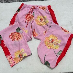 Floral Pajamas in Pink and Red